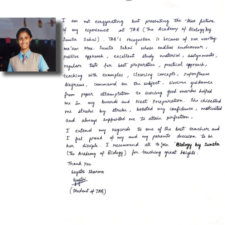 review of TAB by student gayatri